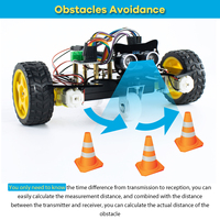 Kit de Chasis de Coche Robótico Inteligente LAFVIN 2WD para Proyectos de Programación Arduino, Coche Robótico Educativo de Automatización Electrónica DIY