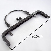 Meetee BF012 20,5 cm Accessoires de Sac DIY Couture Faite à la Main Châssis de Sac à Main Fermoir Baiser en Métal Gaufré de Haute Qualité