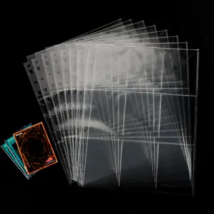 Páginas de álbum de plástico PP, páginas interiores de hojas sueltas para Carpeta, 9 bolsillos, venta al por mayor