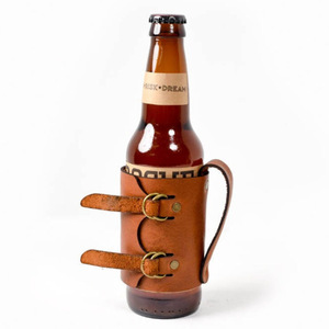 Funda de cuero para botella de cerveza con asa, para exteriores, transfronteriza, tamaño universal, fabricante de envolturas para botellas - Product Image 3