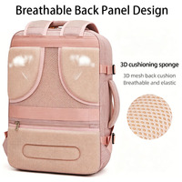 Sac à dos pour ordinateur portable imperméable, design multi-compartiments, sangle de bagage, compartiment à chaussures indépendant, voyage d'affaires, voyage quotidien, OEM
