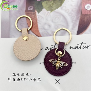 Professional Manufacturing Support Custom Cortical <b>Circle</b> Metal Bee Pendant Zinc Alloy Metal Keychain Car Keychain - Product Image 2