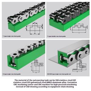 Nastro di guida in Nylon in polietilene ad altissimo peso molecolare tipo t nastro meccanico industriale resistente all'usura - Product Image 3