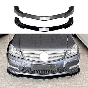 Amp-Z Front Bumper Lip Splitter Carbon Fiber Texture For Mercedes-Benz C-Class W204 S204 AMG Line 2011-2014 - Product Image 1
