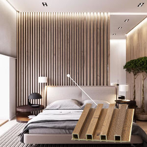 XHDECOR Free Sample Slat <b>Wood</b> Fiber Shaped Extrusion 300mm <b>Length</b> Interior Wpc Louver Wall Panel - Product Image 4