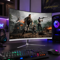 Moniteur incurvé de 27 pouces, panneau VA pour jeux, écran LCD intelligent pour ordinateur de bureau