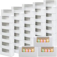 Scatole per Biscotti da Forno con Finestra, Contenitori per Pan di Zenzero, Scatole per Ciambelle, Confezioni Sicure per Torte, Panini, Muffin, Caramelle e Dolcetti