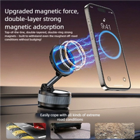 Support de téléphone de voiture magnétique puissant et flexible à hauteur réglable, fixation par ventouse, rotation à 360 degrés, nouveauté, vente chaude