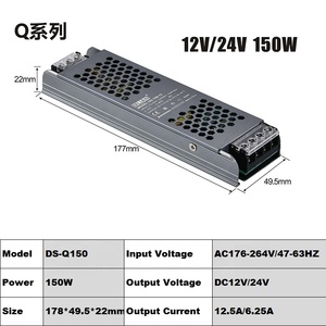 <span class=keywords><strong>Transformateur</strong></span> <span class=keywords><strong>LED</strong></span> à sortie simple <span class=keywords><strong>12V</strong></span> 24V 50Hz, boîtier en aluminium IP20, alimentation à découpage 60W-500W AC176-264V, garantie 2 ans - Product Image 1