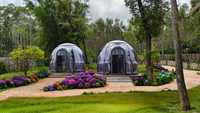 Dôme transparent en verre en alliage d'aluminium pour restaurant, tente bulle de fête, maison de vacances en plein air