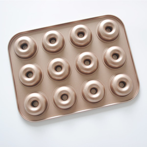 <span class=keywords><strong>Moule</strong></span> à gâteaux à donuts en acier au carbone, 12 cavités antiadhésif, de qualité alimentaire, 1 pièce - Product Image 3