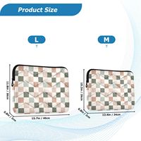 Nouveautés : Housse d'ordinateur portable matelassée à carreaux de 13 pouces, étui de protection rembourré pour MacBook