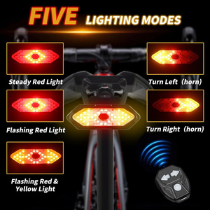 Wireless Turn Signal Bike Tail Light Type-C Rechargeable Bicycle Warning Light With Remote for Outdoor Riding Bike Flashlight - Product Image 4