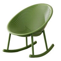 Nordique moderne en plastique Chaise longue Simple adulte couchage inclinable pour la maison salon balcon Internet-célèbre creux à bascule