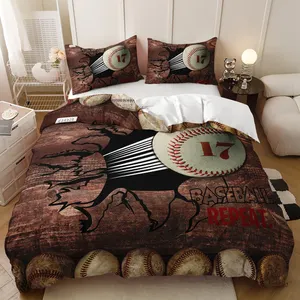 3D Printing Duvet Cover Set Baseball Pattern All Size King Queen Twin Size Bedding Set