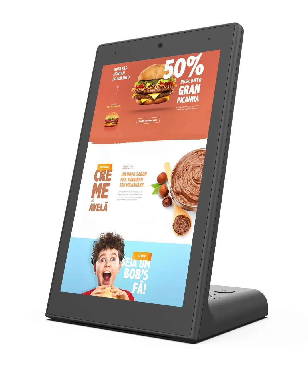 Nuovo modello 8 pollici verticale android tablet L forma digitale tablet WiFi touch ristorante tablet