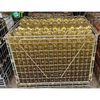 Récipient en fil d'acier pliant galvanisé de style européen pour le stockage de bouteilles de vin