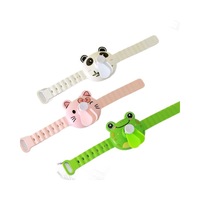 Kipas Angin Mini Elektrik Plastik Portabel Viga Summer Cartoon Cute Watch, Pengisian Daya USB, Kontrol Tombol, Cocok untuk Hadiah Promosi