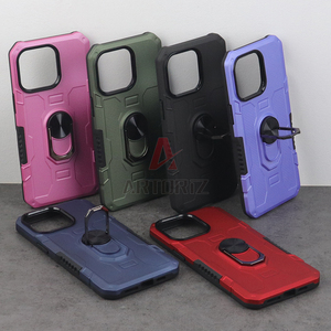 Custodia per telefono con cavalletto per samsung <span class=keywords><strong>galaxy</strong></span> a03s <span class=keywords><strong>cover</strong></span> hybrid antiurto kickstand ring phone case - Product Image 2