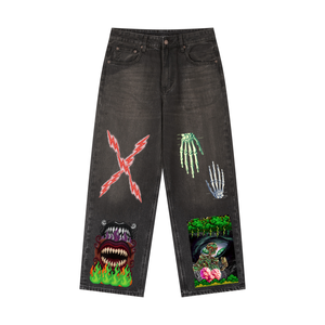 กางเกงยีนส์เดนิมเนื้อหนักแบบวินเทจ - Product Image 1