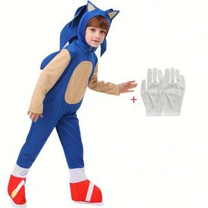 <span class=keywords><strong>Sonic</strong></span> Cartoon Unisex niños Cosplay <span class=keywords><strong>disfraz</strong></span> TV película disfraces actuación vestido para niños puesta en escena - Product Image 4