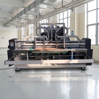 Machine de pliage et d'encollage de boîtes en carton ondulé entièrement automatique, fournisseur Dongguang