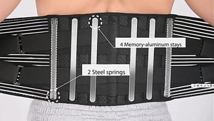 <span class=keywords><strong>Ceinture</strong></span> de soutien <span class=keywords><strong>lombaire</strong></span> réglable en acier durable avec logo personnalisé <span class=keywords><strong>pour</strong></span> soulager les douleurs du bas du dos, <span class=keywords><strong>pour</strong></span> hommes et femmes - Product Image 3
