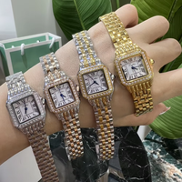 Montre à quartz de luxe Scottie 9683F pour femmes, nouvelle tendance élégante, bracelet en acier inoxydable jaune or, étanche, boîtier carré, Citizen