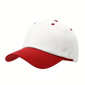 Casquette de baseball unisexe pour enfants, 6 panneaux, en coton doux, bicolore, tendance - Product Image 5