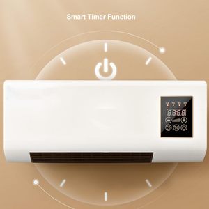 New Dual Use Highly Efficient Wide Angles Small Fan Space Heater Room Wall Mounted 1800W 2-in-1 Air Conditioner - Product Image 2