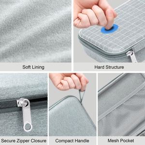 Travel Sunglasses Organizer <b>Glasses</b> <b>Case</b> Zipper Durable Polyester Portable Eyeglasses Storage Box <b>for</b> Men Women Outdoor Sports - Product Image 3