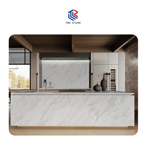 Losa de cuarzo artificial TMZ Stone ODM/OEM 5123 Calacatta Elba de alta calidad para encimera de cocina elegante y uso superior de tocador - Product Image 3