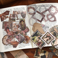 Simno esthétique classique littérature Art Scrapbook Kit A6 rétro cahier Washi autocollant Arts artisanat Collage cadeau pour les femmes