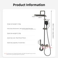 Meilleure vente en stock : Ensemble de douche thermostatique à touches piano, 4 modes, 4 sorties, jet doux, chromé – Le favori d'Europe et d'Amérique