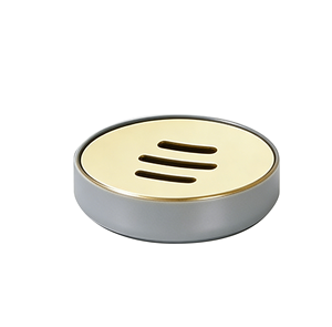 Ensemble d'accessoires de salle de bain en plastique à texture nid d'abeille gris, 6 pièces, distributeur de savon, porte-brosse de <span class=keywords><strong>toilette</strong></span>, pour la décoration de salle de bain moderne - Product Image 2