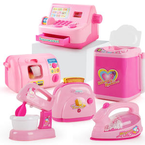 Ensemble de jeu de <span class=keywords><strong>cuisine</strong></span> pour enfants avec réfrigérateur rose, lave-vaisselle, mini-appareils électroménagers, maison de jeu pour enfants, jouets - Product Image 4