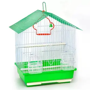 Ornamental Iron Finch Fancy Luxury Hanging Bird Cages For Parrots Breeding Cage Netting