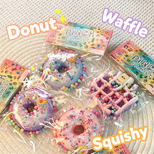 Hot Selling Colorful Pinch Donut Cake Squishy Slow Return Hand Exercise <b>Squeeze</b> Stress Relieve Mochi Toys for Kids and Adults - Product Image 1