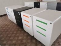 Archivador Móvil de Metal y Acero con Asa y Cerradura para Oficina o Dormitorio, Muebles con Soporte para Personalización