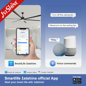 Ventilateur de plafond pour plafonnier, grand format, 100 pouces, avec lame métallique, éclairage LED, 2 en 1 - Product Image 6