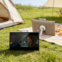 Nouvelle télévision intelligente de 32 pouces avec 8+128 Go de stockage, équipée d'une télécommande et d'un étui de transport, adaptée au bureau à domicile et à l'éducation