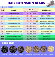 Neue benutzer definierte 1000PCS/500pcs Multi Color Nano Silikon gefütterte Micro Rings Perlen für Haar verlängerungen