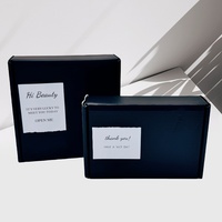Boîte d'emballage d'expédition de livraison postale en papier kraft noir personnalisé carton ondulé dur éponge de stratification mate logo en feuille d'or