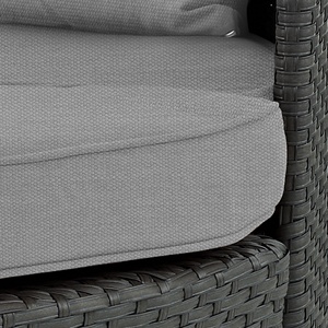 Tumbona Redonda de Mimbre para Exteriores con Toldo, Muebles de Patio, Tumbona de Playa, Sofá Cama Redondo de Mimbre - Product Image 6