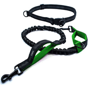Tali Anjing Bebas Genggam Kustom Tali Anjing Berjalan dan Sabuk Latihan dengan Saku Tali Bungee Penyerap Goncangan dan Pemegang Botol Air - Product Image 4