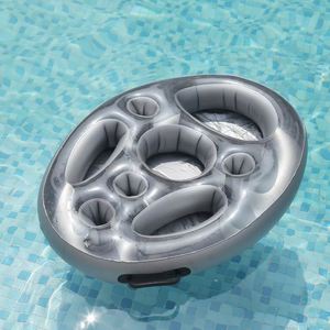 Seau à glace gonflable en PVC gris avec logo personnalisé, 70 cm, avec 8 supports pour bain à remous, utilisation en extérieur, fabriqué en Chine - Product Image 2