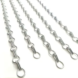 Cortinas decorativas de cadena de metal de aluminio para divisores de habitaciones de hoteles y oficinas