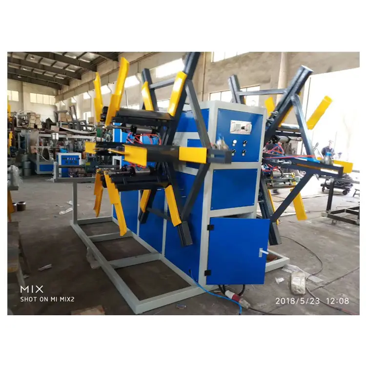 Double Station Plastic HDPE Pipe Coiling Winder Coiler Winding Machine With Automatic Strapping For PE Pipes