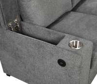 Canapé-lit de luxe multifonctionnel en U de grande taille avec table basse, chargeur sans fil, canapé sectionnel et chaise longue de rangement
