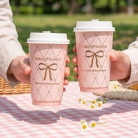 Gobelets en papier jetables de qualité alimentaire pour café, boissons énergisantes, eau minérale - Double paroi/Mur simple, Matière recyclée, Personnalisable